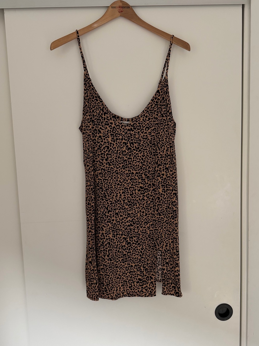 Reformation Leopard-Print Slip Dress - Brown/Black